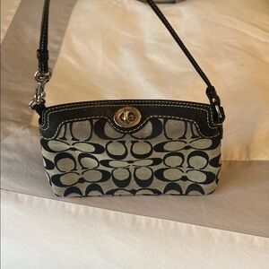 Coach Black and Cream Crossbody Bag